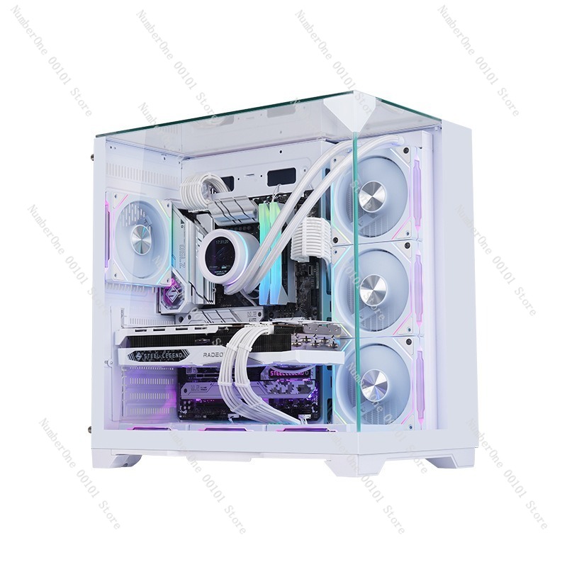 Atx Case - ATX Gaming PC-Gehäuse Panorama-Hartglas 7 Lüfter-Unterstützung